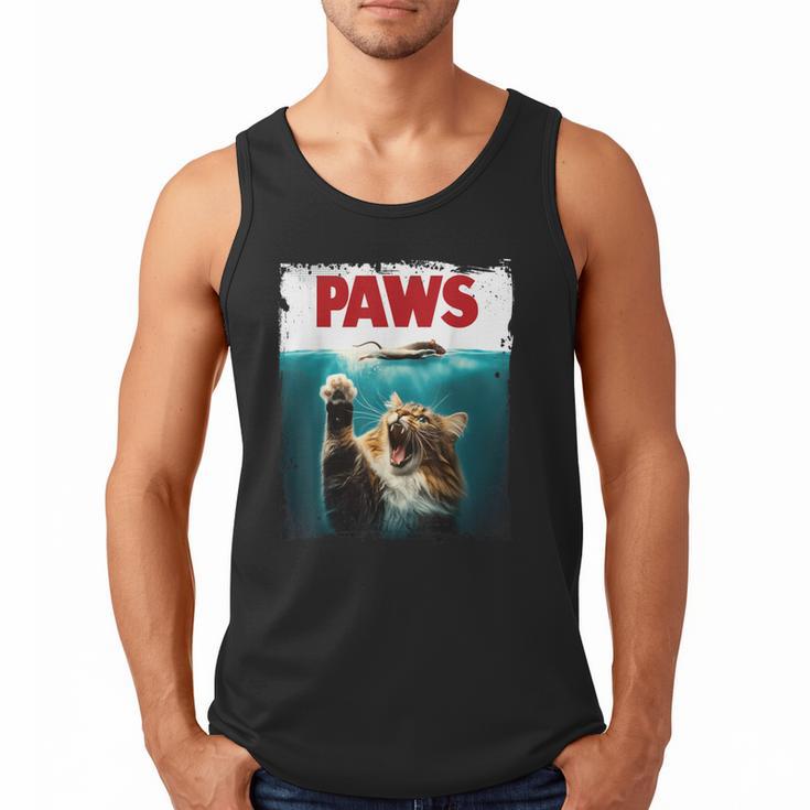 Humorous Paws Parody Cat Mouse For Cat Lover Cat Mom Cat Dad Men Tank Top