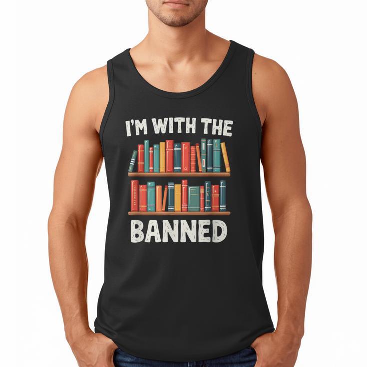 I'm With The Banned Librarian Banned Book Lover Reader Men Tank Top