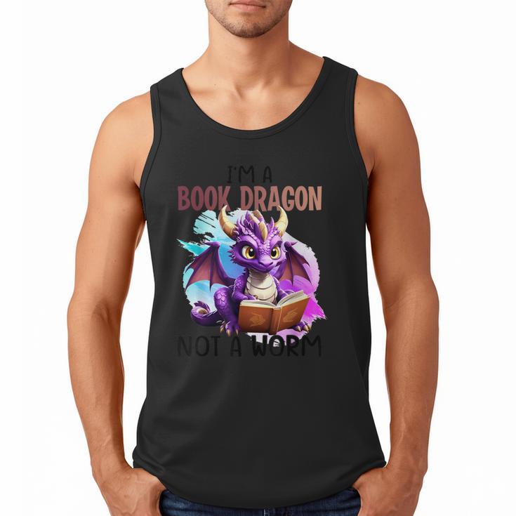 I'm A Book Dragon Not A Worm Men Tank Top