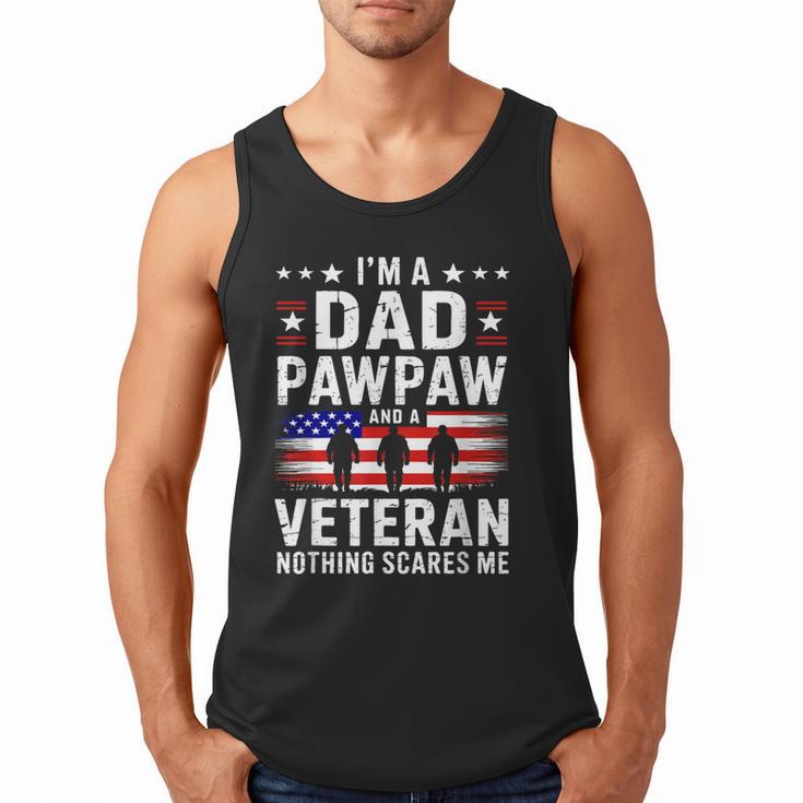 I'm A Dad Pawpaw And A Veteran Shirt Men Grandpa Fathers Day Men Tank Top