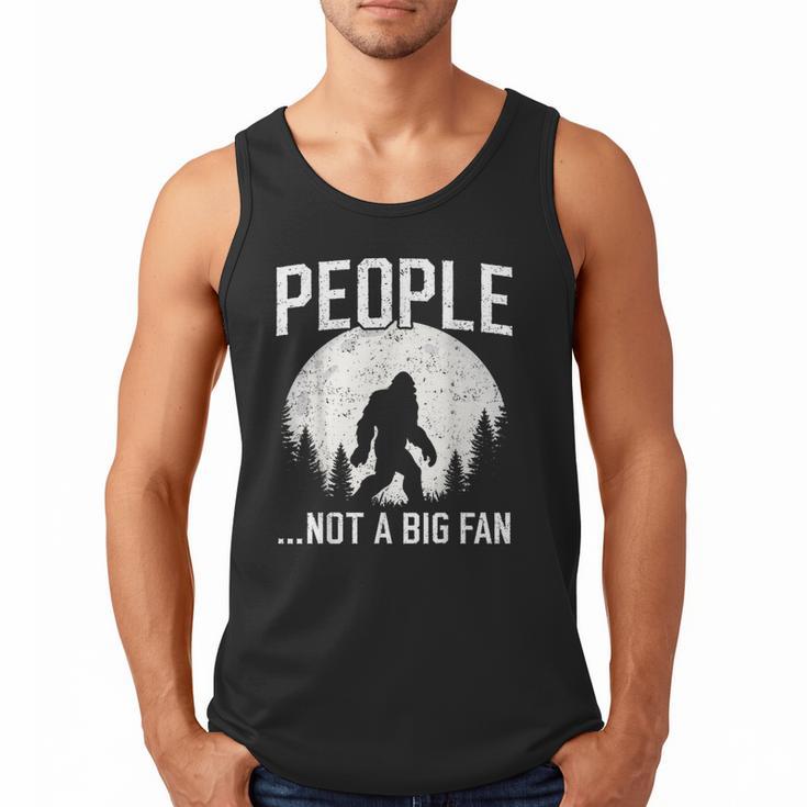 Introvert Bigfoot People Not A Big Fan Dad Joke Men Tank Top