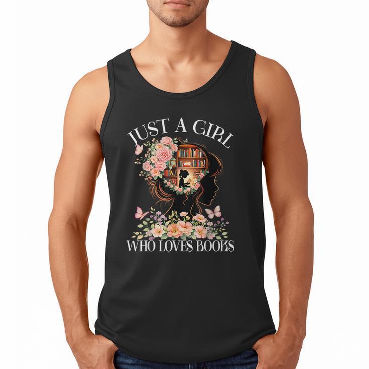 Just A Girl Who Loves Books Book Lover Reading For Women Men Tank Top