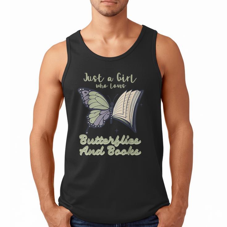 Just a Girl Who Loves Butterflies And Books Butterfly Men Tank Top