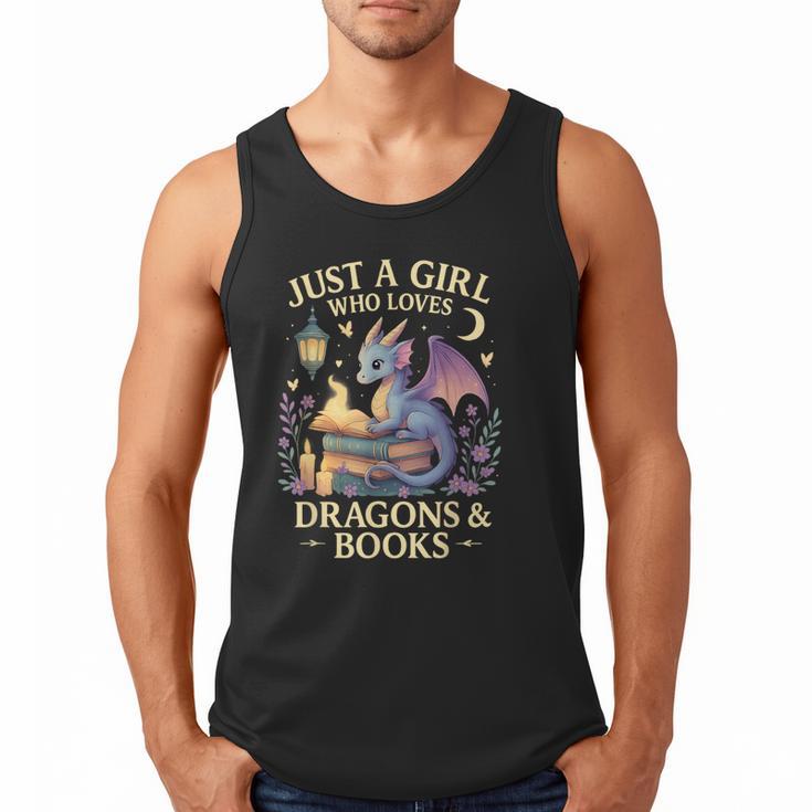 Just a Girl Who Loves Cute Dragons And Books Men Tank Top