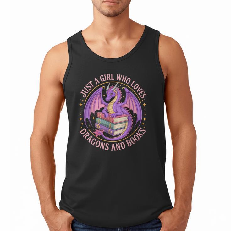 Just A Girl Who Loves Dragons And Books Fantasy Dragon Men Tank Top