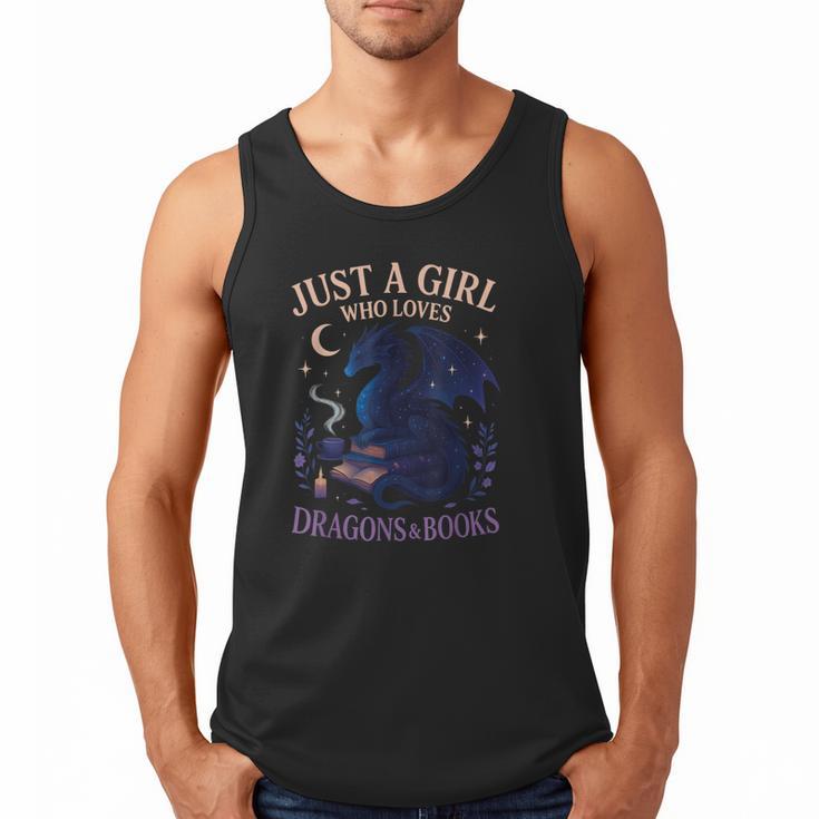 Just a Girl Who Loves Dragons And Books Fantasy Men Tank Top