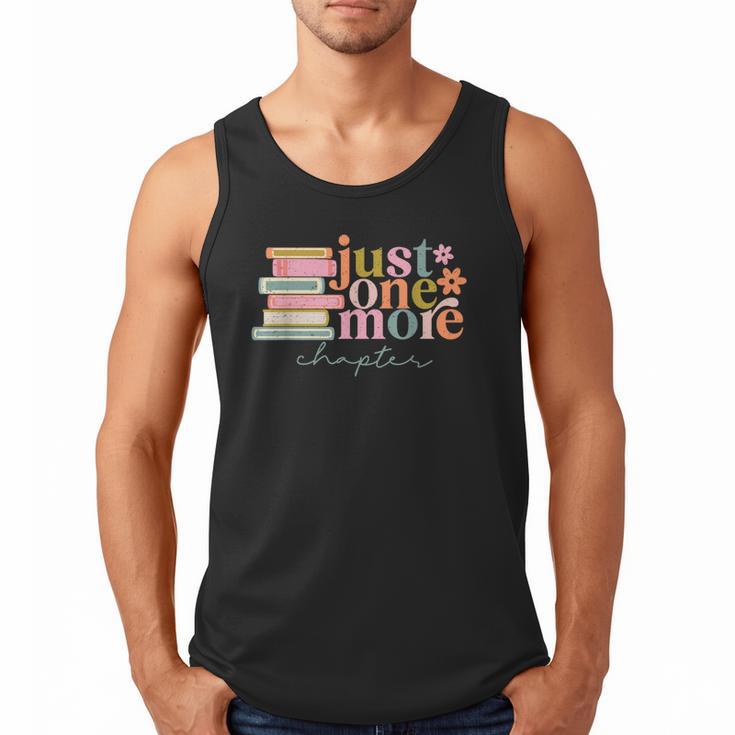 Just One More Chapter Book Lovers Reading Teacher Men Tank Top