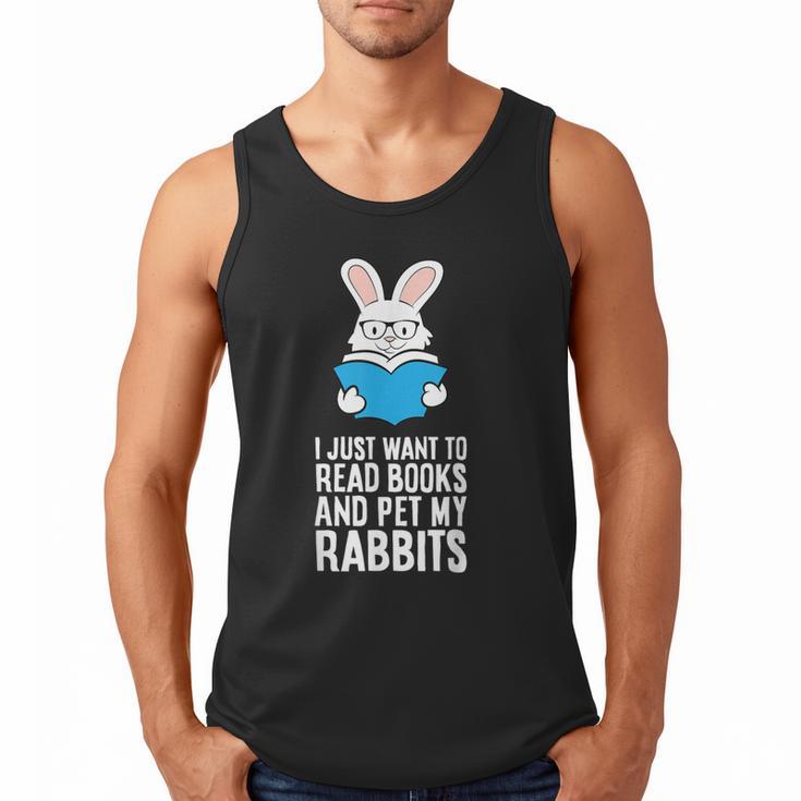 I Just Want To Read Books And Pet My Rabbit Men Tank Top