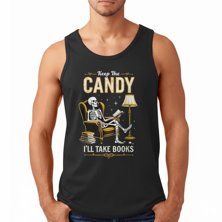 Keep The Candy I'Ll Take Books Halloween Men Tank Top