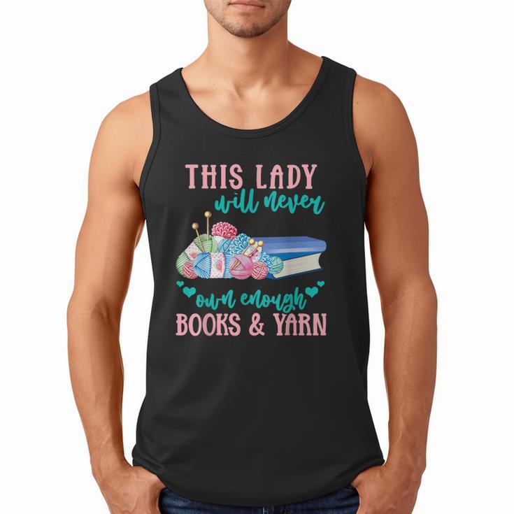 THIS LADY Will Never Own Enough BOOKS & YARN Men Tank Top