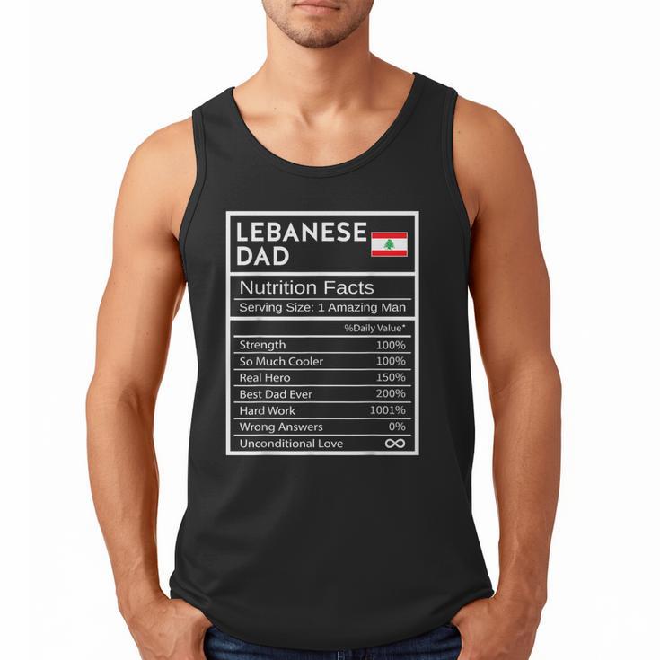 Lebanese Dad Nutrition Facts National Pride For Dad Men Tank Top
