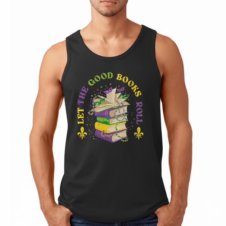 Let The Good Books Roll Mardi Gras Reading Men Tank Top