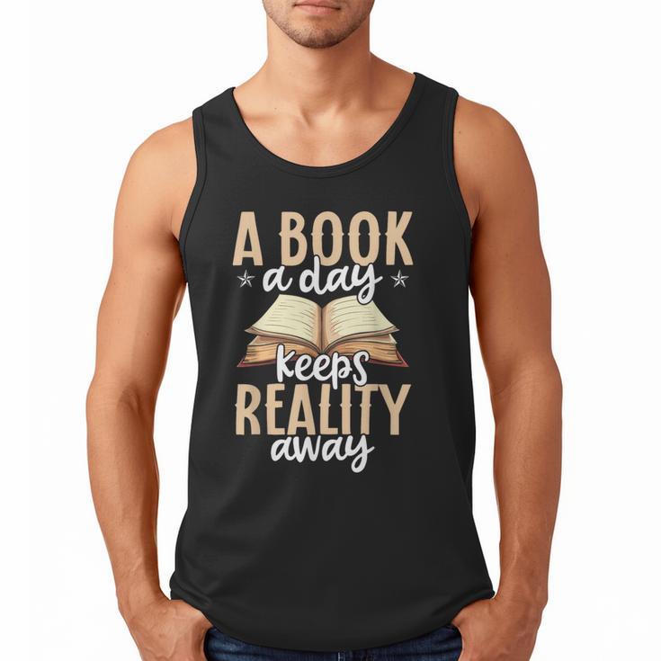 Librarian A Book A Day For Book Lover Reading Library Men Tank Top