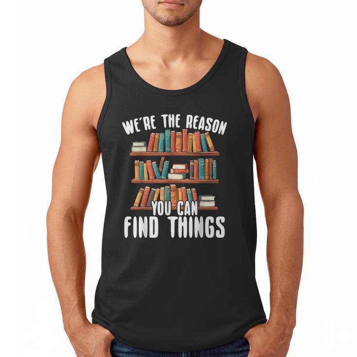 Librarian Reading Books Lover Library Men Tank Top