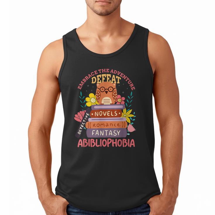 Literature Abibliophobia Book Reader Men Tank Top