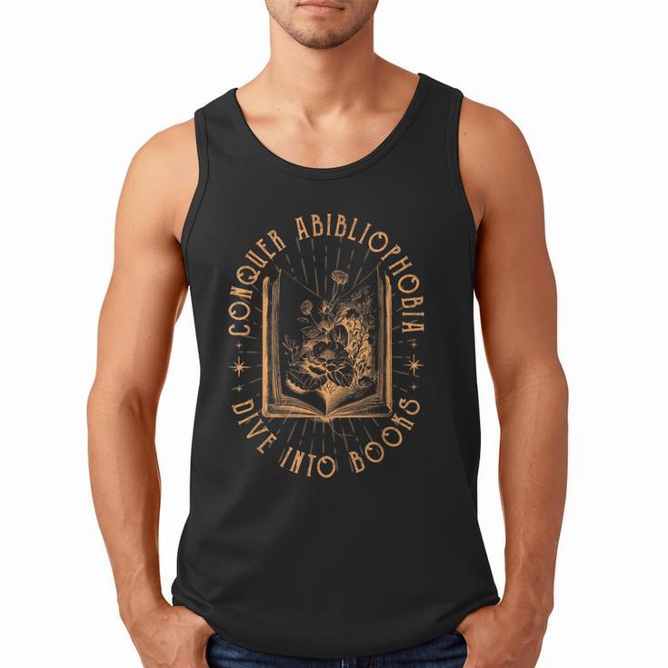 Literature Bookworm Abibliophobia Bookish Men Tank Top