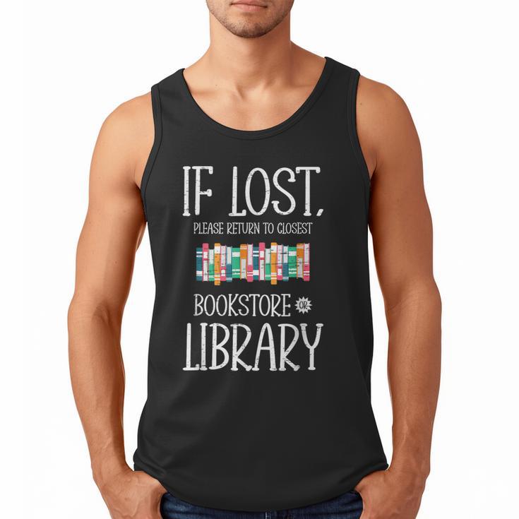If Lost Please Return To Closest Bookstore Or Library Men Tank Top