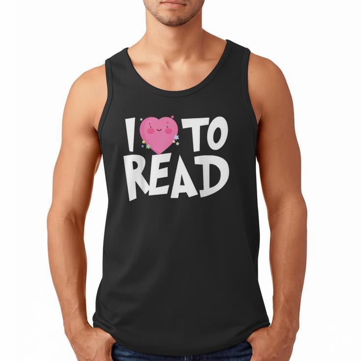 I LOVE TO READ Reading Books Bookworm Library Day Novelty Men Tank Top