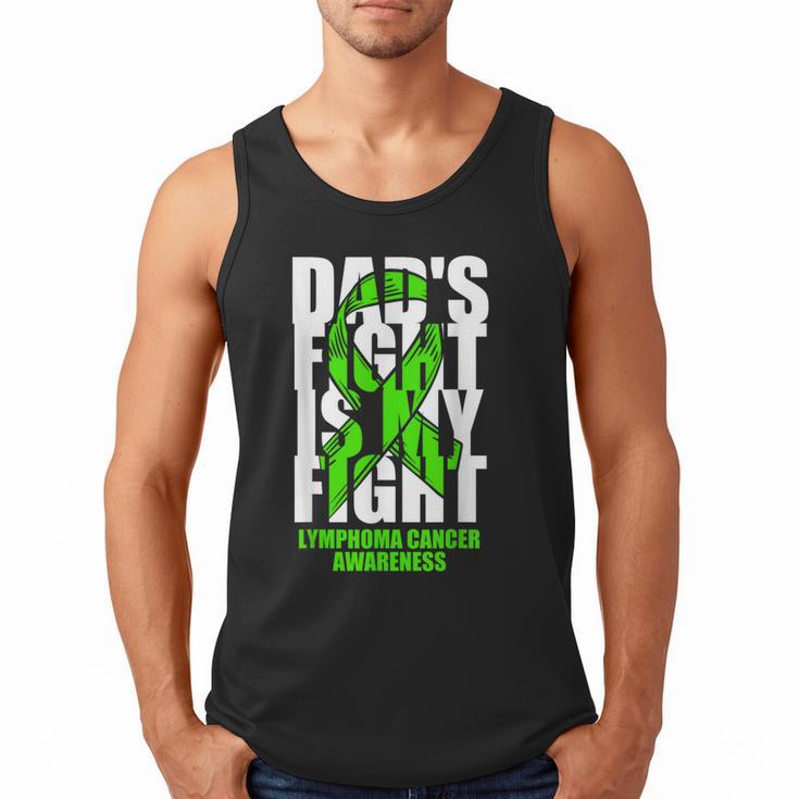Lymphoma Cancer Awareness Lime Green Ribbon Dad's Fight Men Tank Top