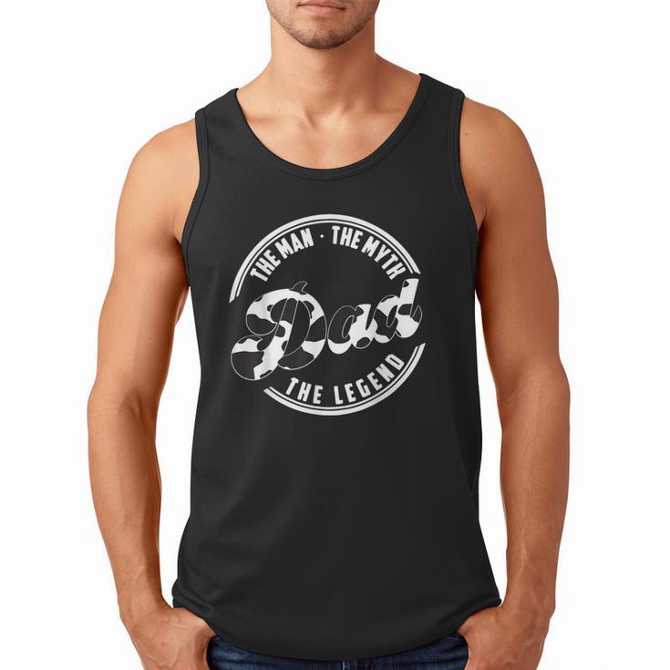 The Man The Myth The Legend Daddy Love Cows Dad Cow Print Men Tank Top
