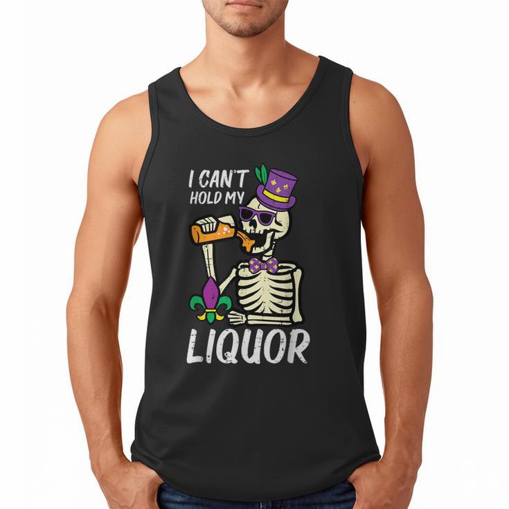 Mardi Gras Skeleton Cant Hold My Carnival Team Dad Men Men Tank Top