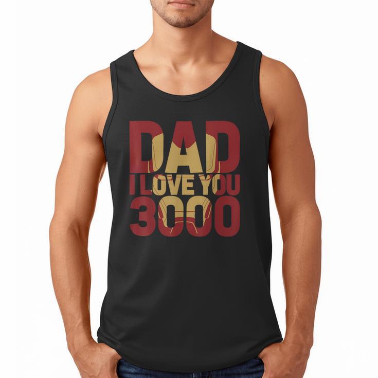 Marvel Iron Man Dad I Love You 3000 Text Fill Father's Day Small Men Tank Top