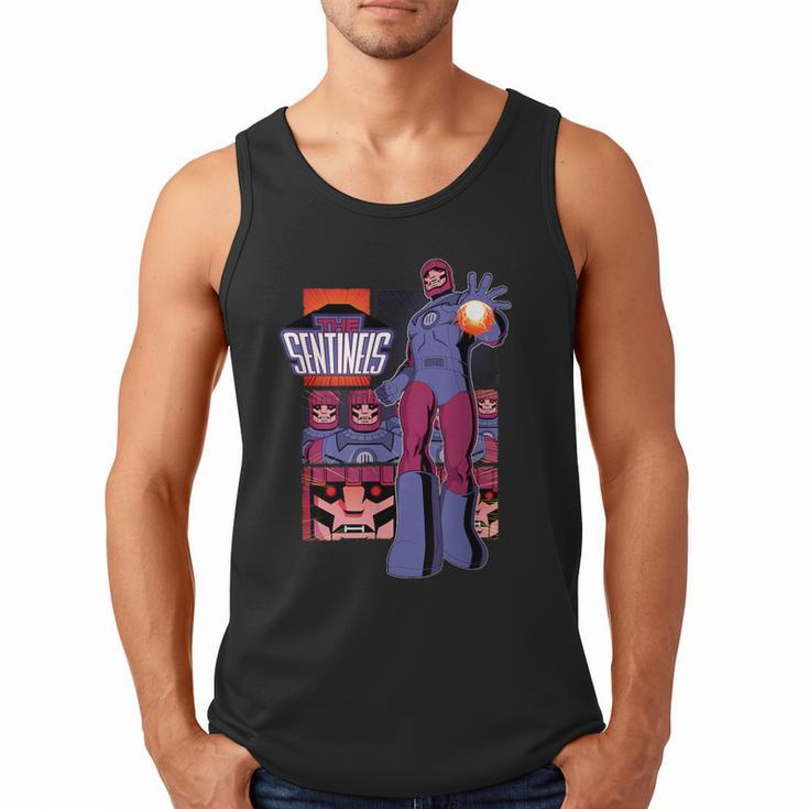 Marvel X-Men '97 Sentinels Vintage Classic Comic Book Panels Men Tank Top