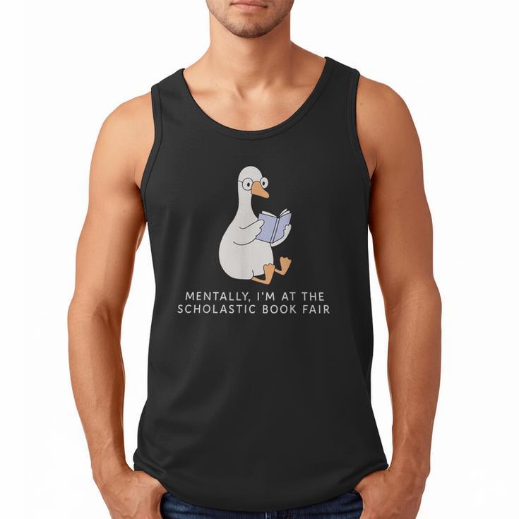 Mentally At The Scholastic Book Fair Retro Vintage Trendy Men Tank Top