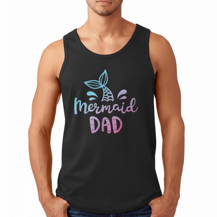 Mermaid Dad Merman Daddy Dad Family Matching Birthday Men Tank Top