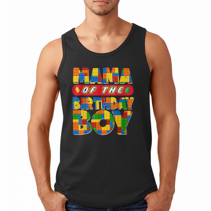 Mom And Dad Mama Birthday Boy Building Bricks Family Party Men Tank Top