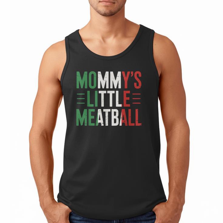 Mommy's Little Meatball Italian Quote Family Dad Mom Kids Men Tank Top