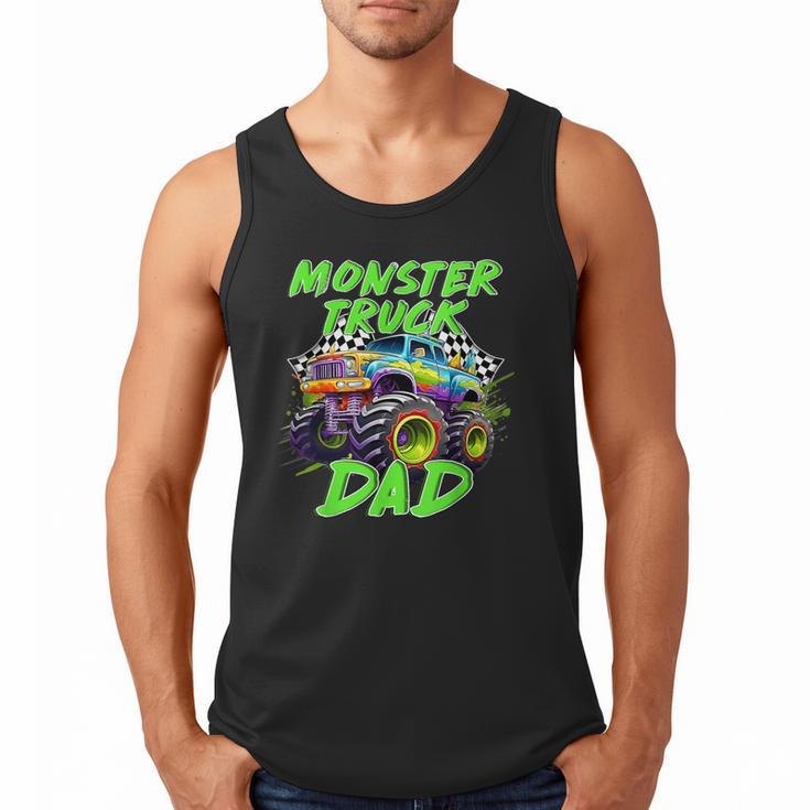 Monster Truck Dad Family Matching Birthday Party Fathers Day Men Tank Top
