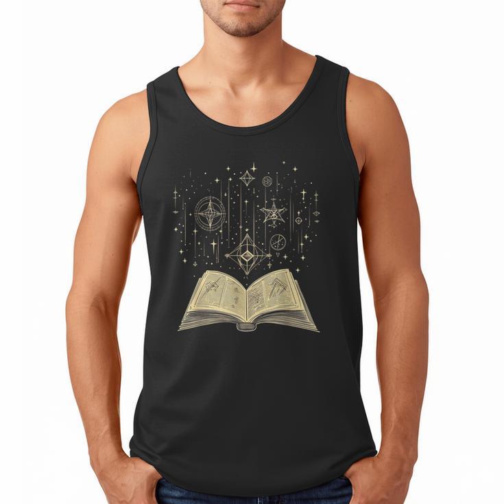 Mystic Astral Lunar Celestial Witch Spell Book Men Tank Top