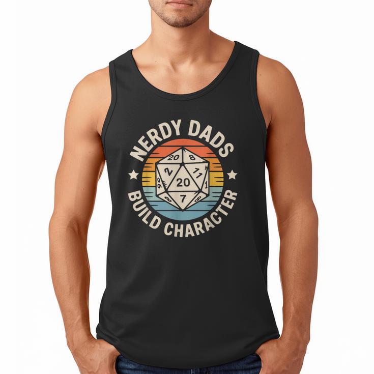 Nerdy Dads Build Character RPG Gaming Father's Day For Dad Men Tank Top