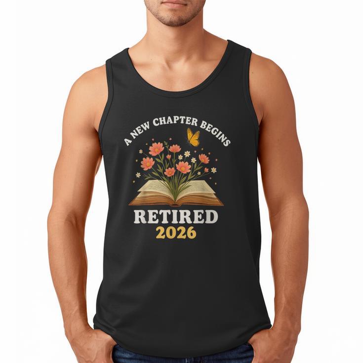 A New Chapter Begins Retired 2026 Floral Book Butterfly Tee Men Tank Top