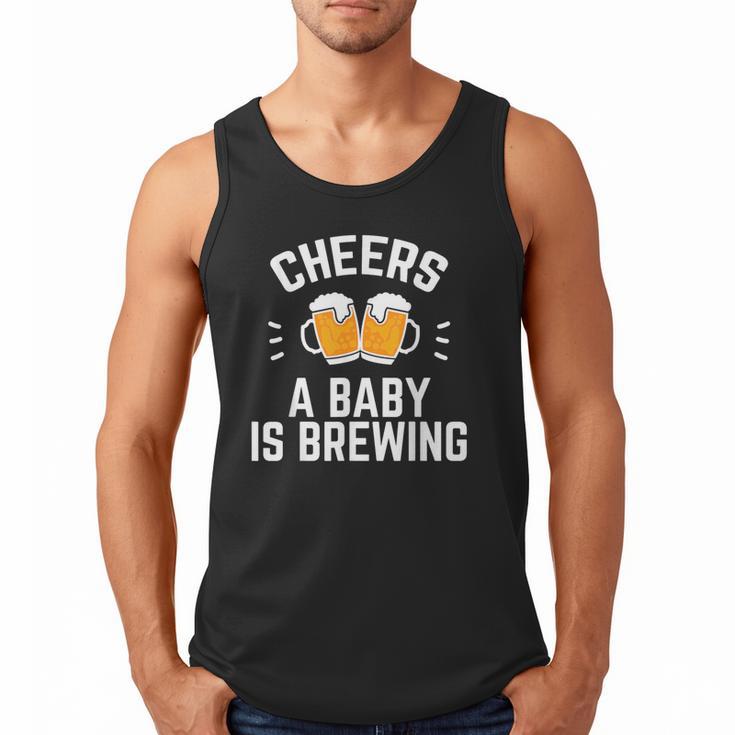 New Dad Baby Shower Cheers A Baby Is Brewing Men Tank Top