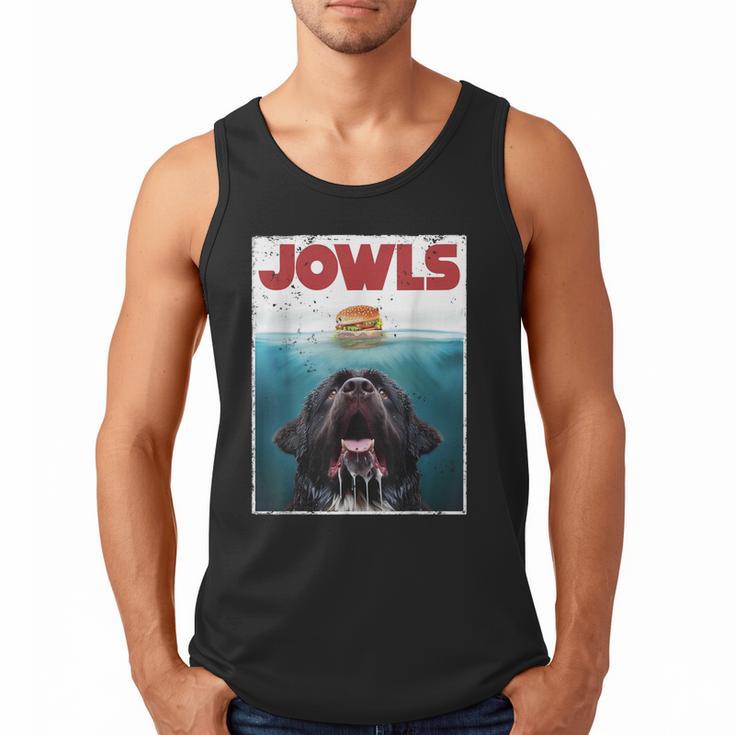 Newfoundland Dog Newfie Lab Jowls Burger Dog Mom Dad Men Tank Top