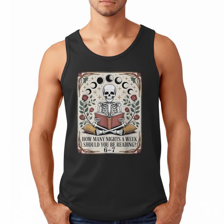 How Many Nights Reading Meme 6 7 Book Lover Men Tank Top