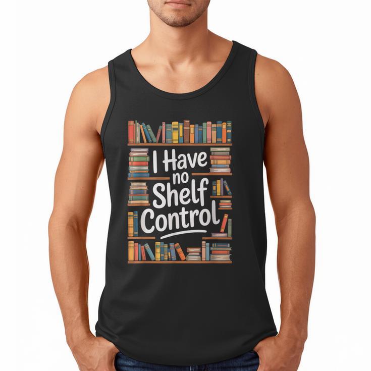 I Have No Shelf Control Book Lovers Vintage Floral Men Tank Top