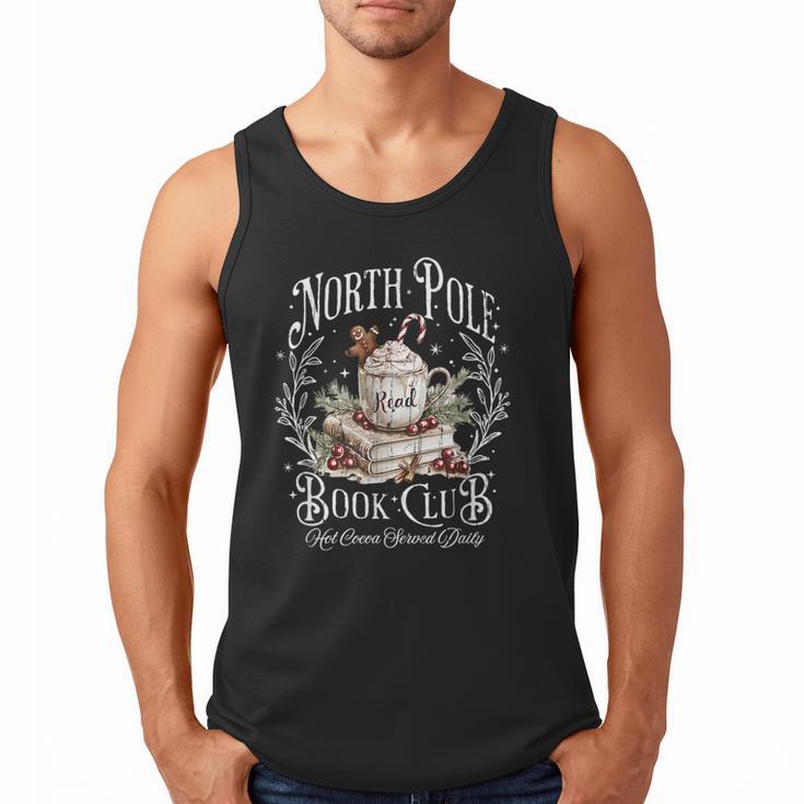 North Pole Book Club Hot Cocoa Served Daily Men Tank Top