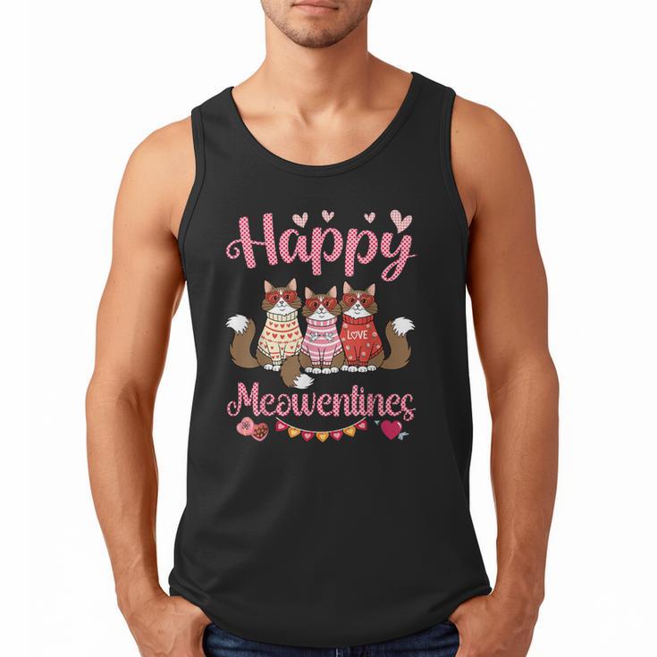 Norwegian Forest Cat Happy Meowentines Valentine Dad Mom Men Tank Top