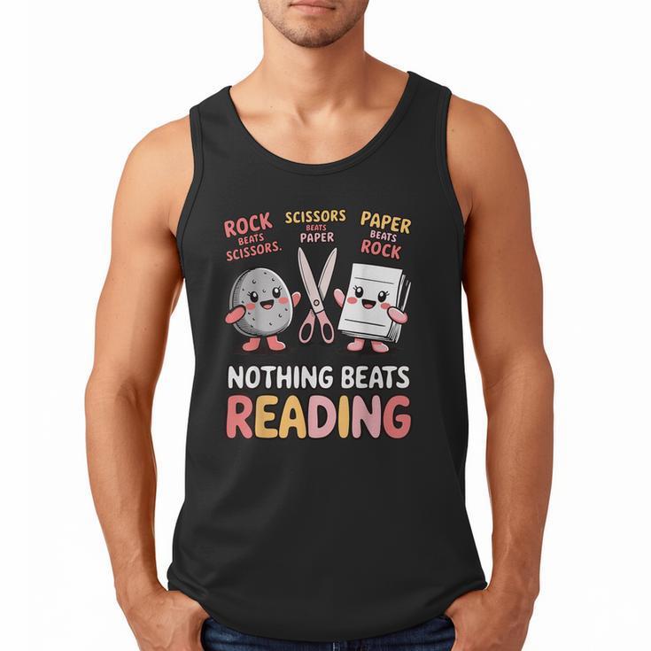 Nothing Goes Beyond Reading Rock Paper Scissors Book Men Tank Top