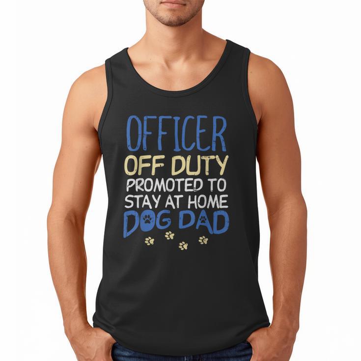 Officer Off Duty Dog Dad Cop Police Retirement Men Tank Top