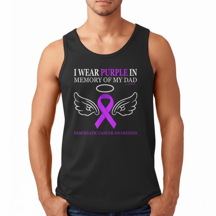 Pancreatic Cancer I Wear Purple In Memory Of My Dad Men Tank Top