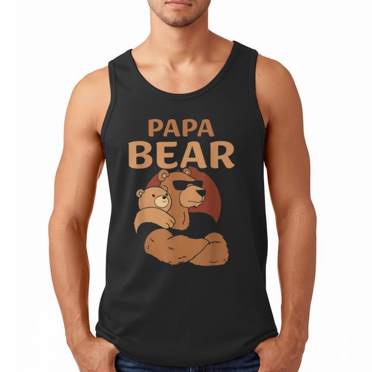 Papa Bear Bears Animal Pun Lover Dad Father Daddy Father's Men Tank Top