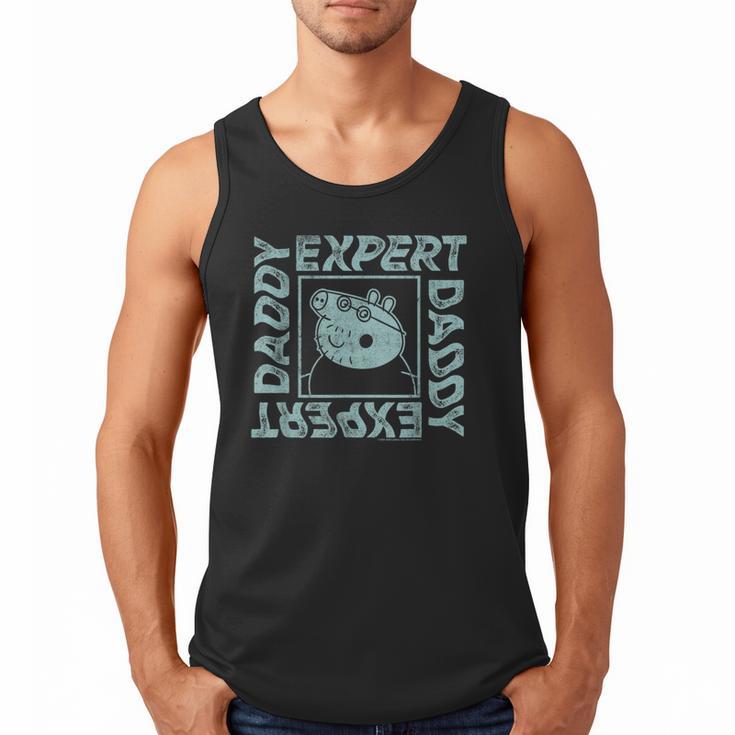 Peppa Pig Father's Day Expert Daddy Vintage Faded Box Logo Men Tank Top