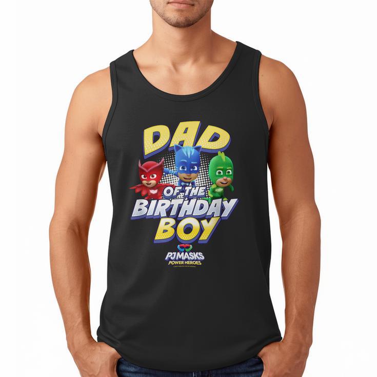 PJ Masks Group Shot Dad Of The Birthday Boy Logo Men Tank Top