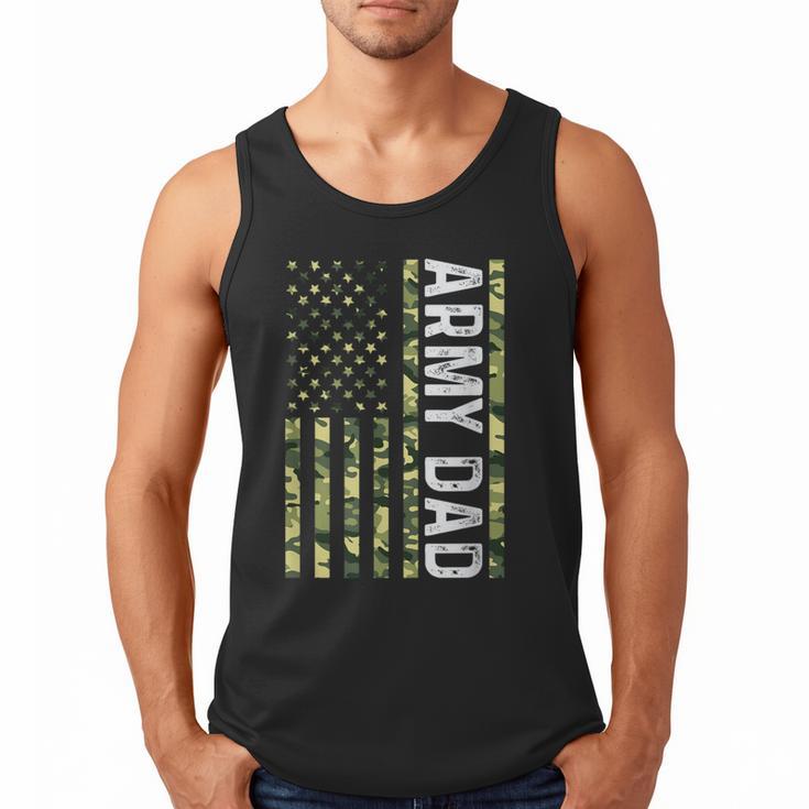 Proud Army Dad United States USA Flag For Father's Day Men Tank Top
