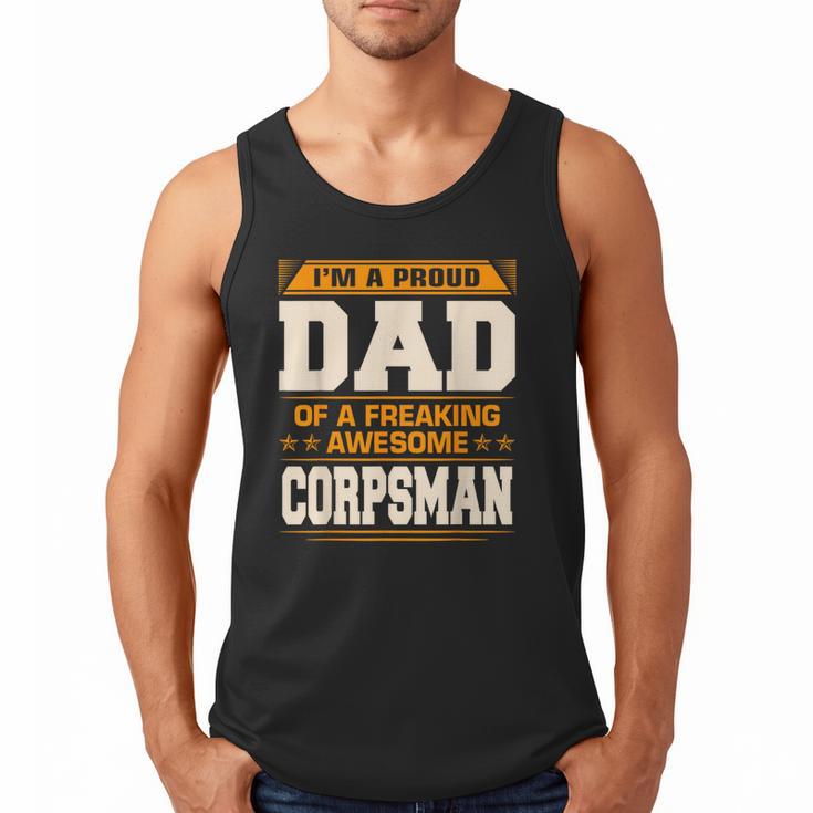 Proud Dad Of Awesome Corpsman Father's Day Men Tank Top