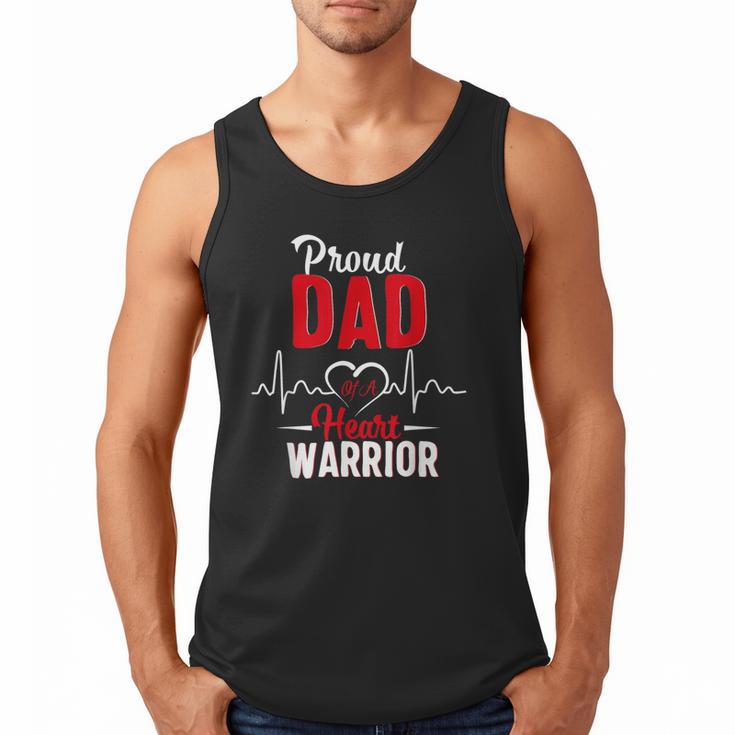Proud Dad Of a Heart Warrior CHD Awareness Gift Men Tank Top